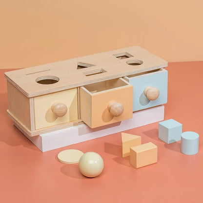 Montessori Infant Wooden Coin Ball Drum - Cake Pops Parties