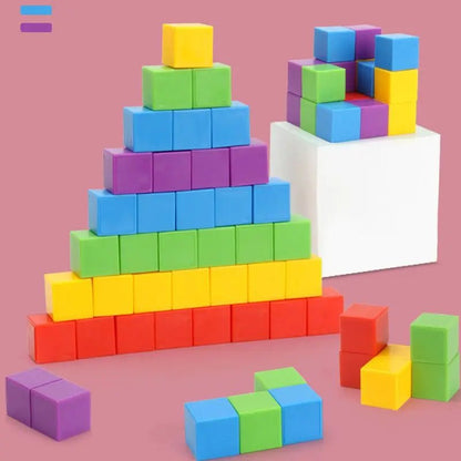 Montessori Rainbow Block Puzzle Toy - Cake Pops Parties