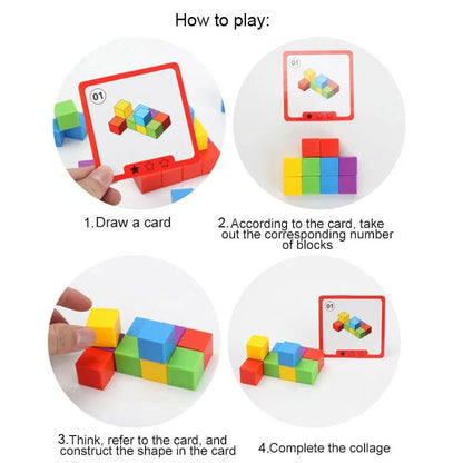 Montessori Rainbow Block Puzzle Toy - Cake Pops Parties