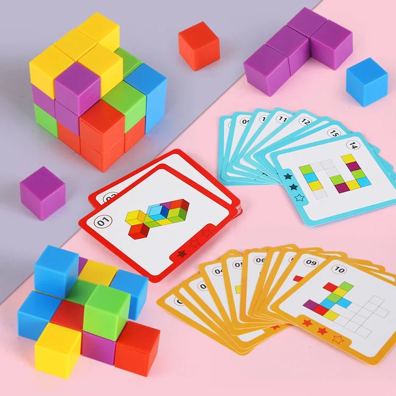 Montessori Rainbow Block Puzzle Toy - Cake Pops Parties