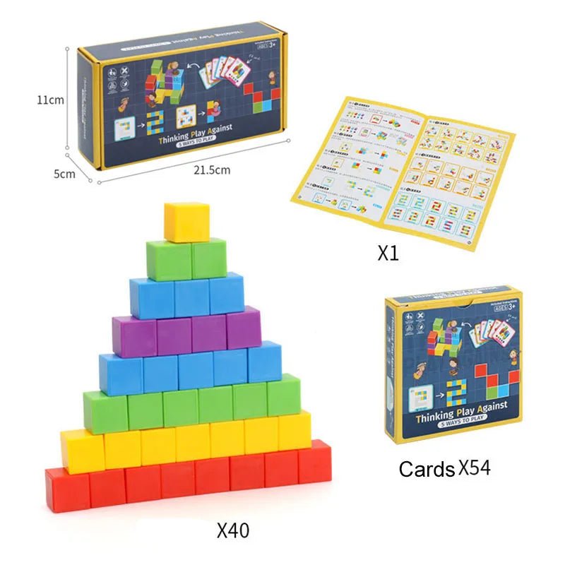 Montessori Rainbow Block Puzzle Toy - Cake Pops Parties