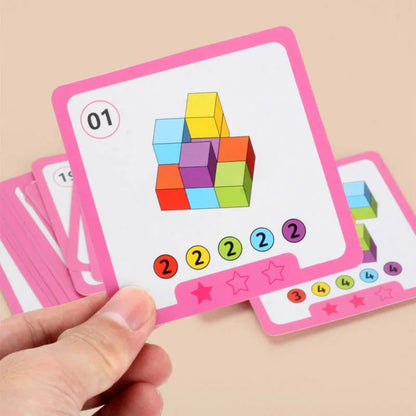 Montessori Rainbow Block Puzzle Toy - Cake Pops Parties