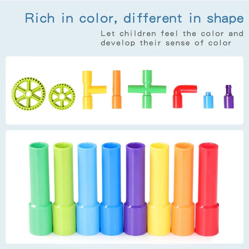 Montessori Water Pipe Building Blocks Toy - Cake Pops Parties