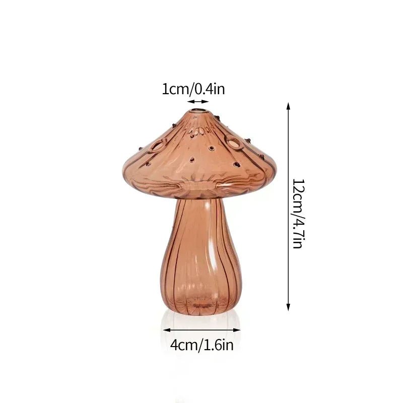 Mushroom Glass Flower Vase - Decor Essential - Cake Pops Parties