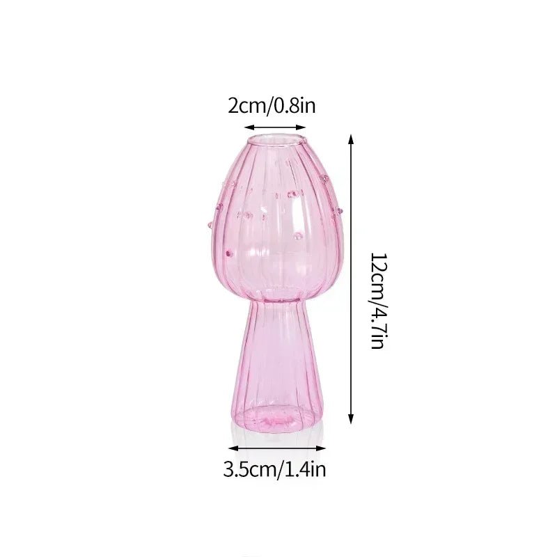 Mushroom Glass Flower Vase - Decor Essential - Cake Pops Parties