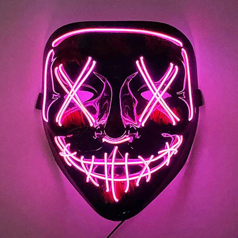 Neon Light LED Halloween Mask - Cake Pops Parties