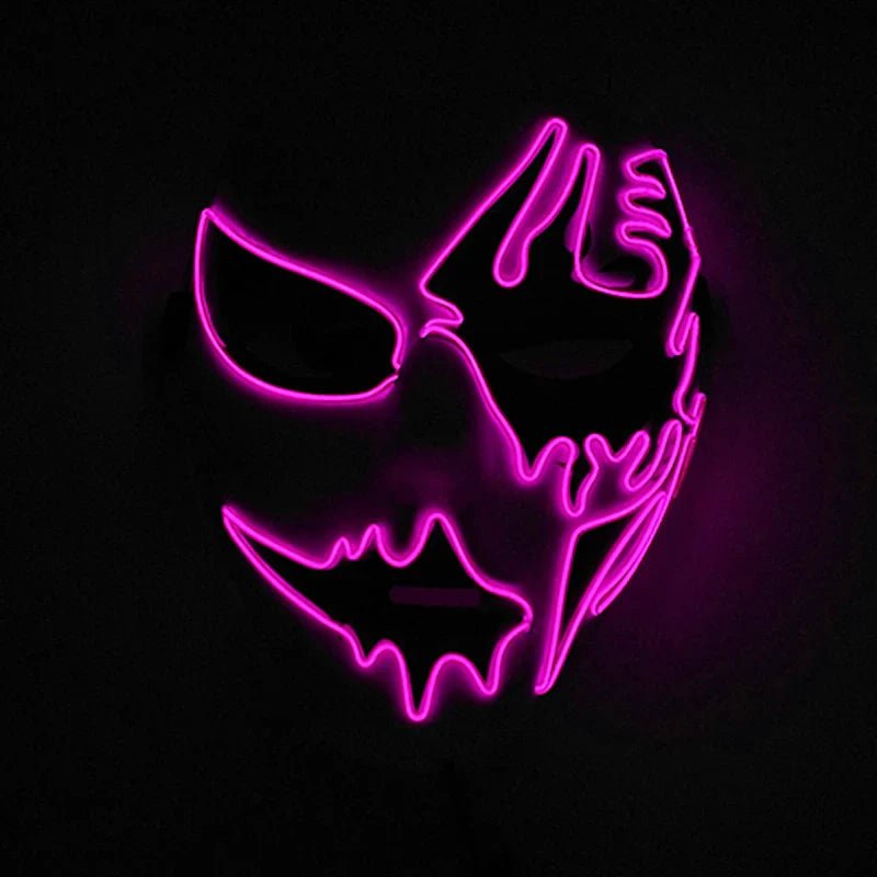 Neon Light LED Halloween Mask - Cake Pops Parties