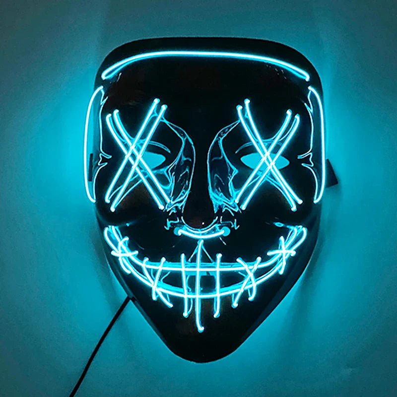Neon Light LED Halloween Mask - Cake Pops Parties