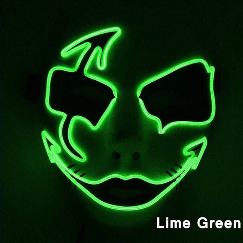 Neon Light LED Halloween Mask - Cake Pops Parties