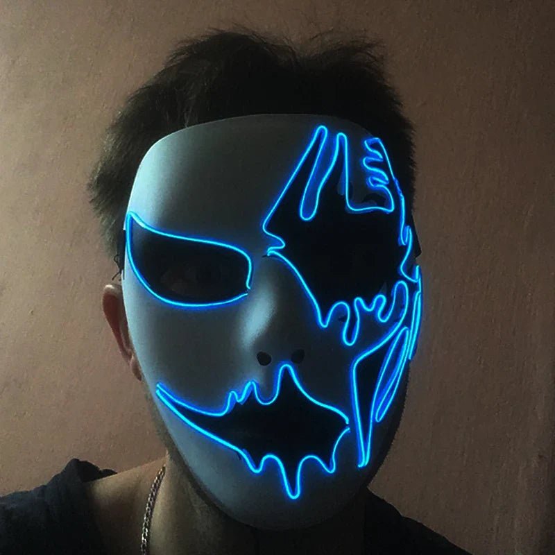 Neon Light LED Halloween Mask - Cake Pops Parties