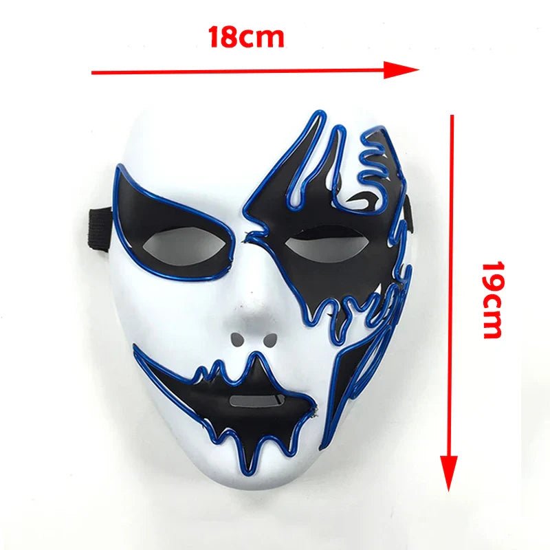 Neon Light LED Halloween Mask - Cake Pops Parties