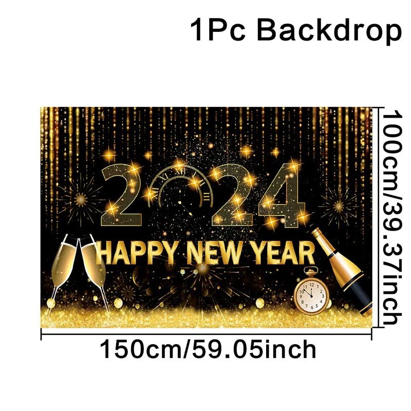 New Year Black Gold Decoration Bundle - Cake Pops Parties