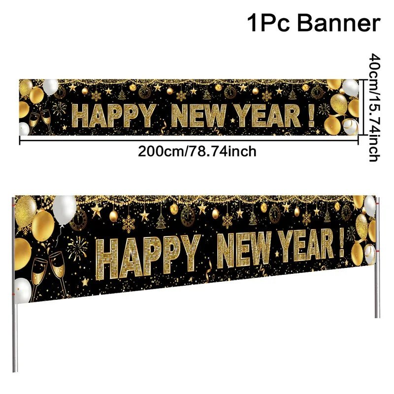 New Year Black Gold Decoration Bundle - Cake Pops Parties