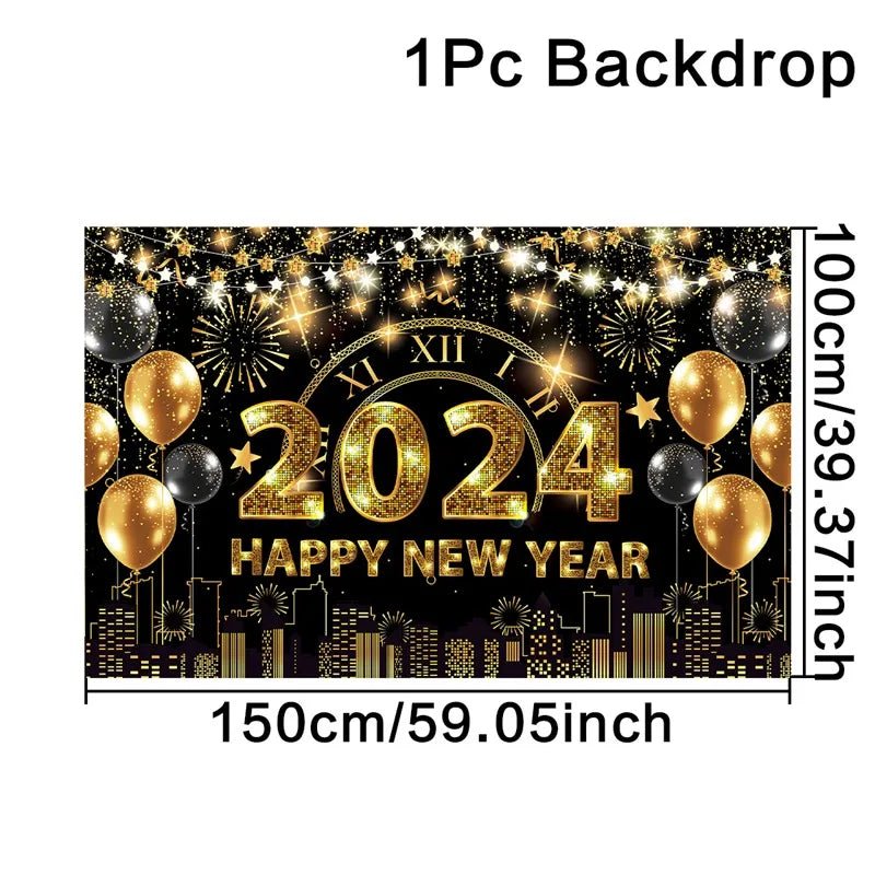 New Year Black Gold Decoration Bundle - Cake Pops Parties