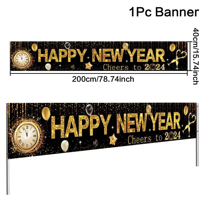 New Year Black Gold Decoration Bundle - Cake Pops Parties