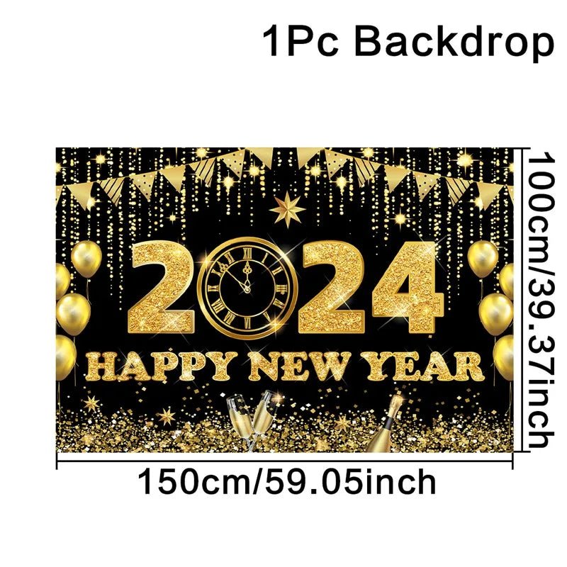 New Year Black Gold Decoration Bundle - Cake Pops Parties