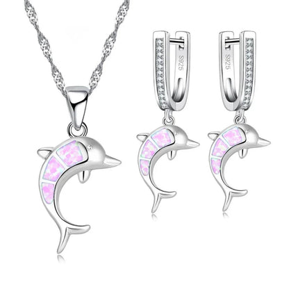 Opal Dolphin Jewelry Set - Cake Pops Parties