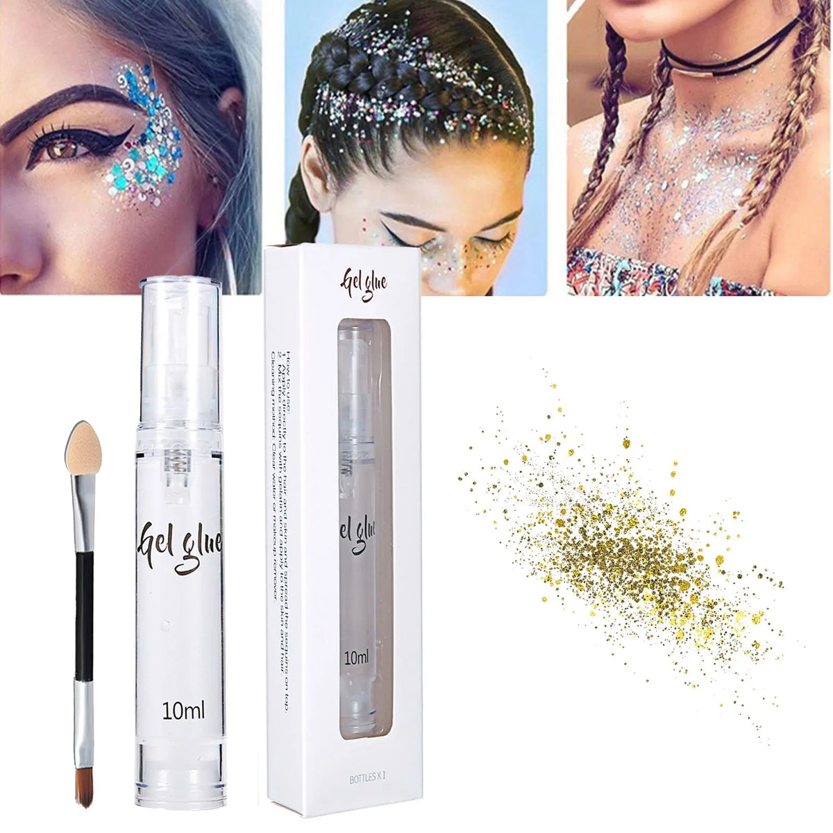 10ML Face and Body Art Glue - Long-Lasting Glitter Adhesive