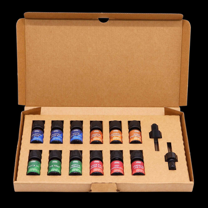 12 Unique Holiday Fragrance Oils Set by AW Dropship UK, perfect for creating a festive atmosphere with holiday fragrance oils.