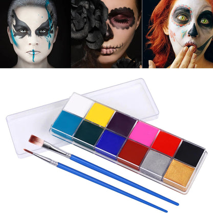 Face Paint Kit - 12 Color Body Paint Palette - Cake Pops Parties