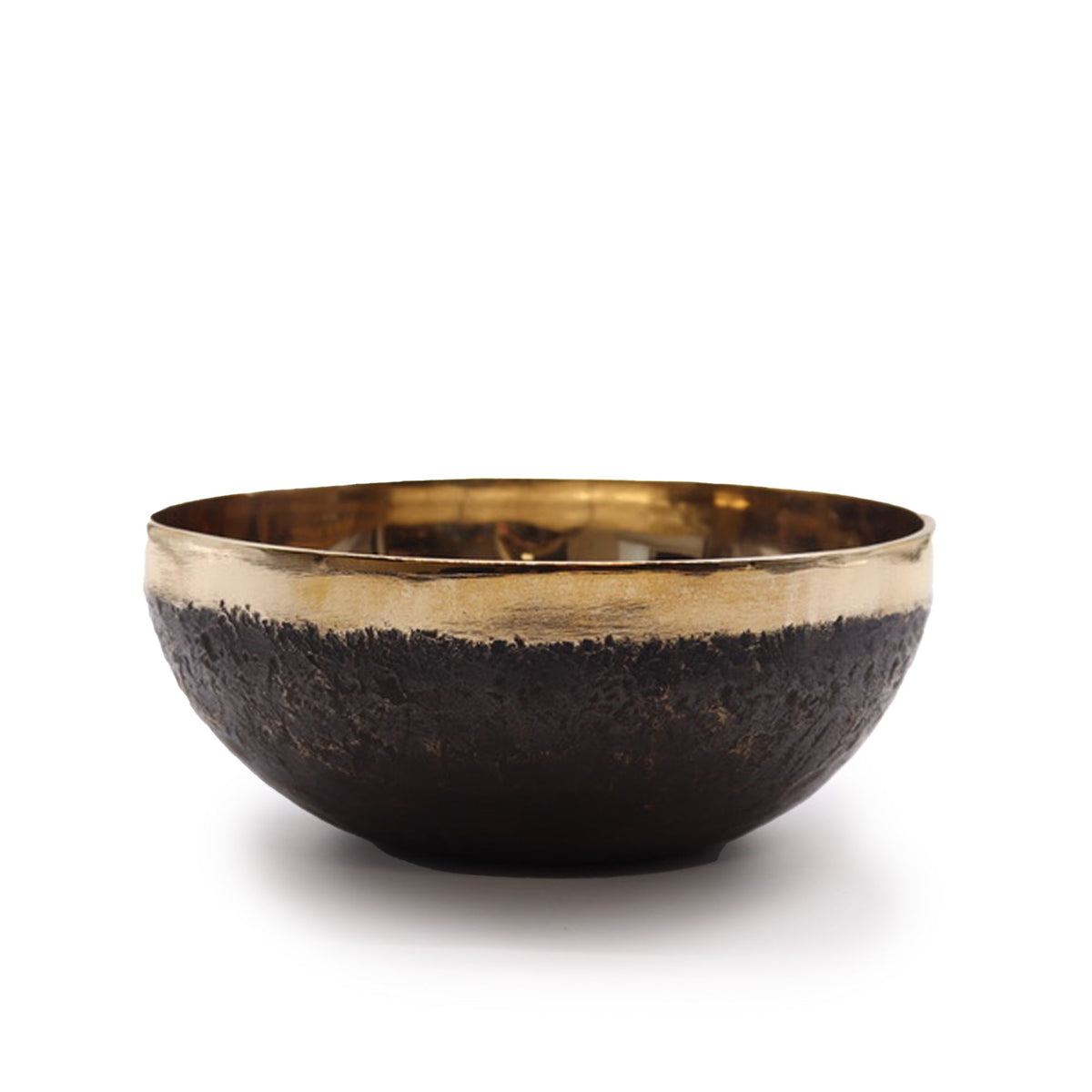 Elegant Large Handmade Singing Bowl 17cm in black and gold, highlighting intricate craftsmanship. A unique {{scent}} {{product_type}}, this bowl is a thoughtful Christmas Gift for anyone seeking serenity in their home.