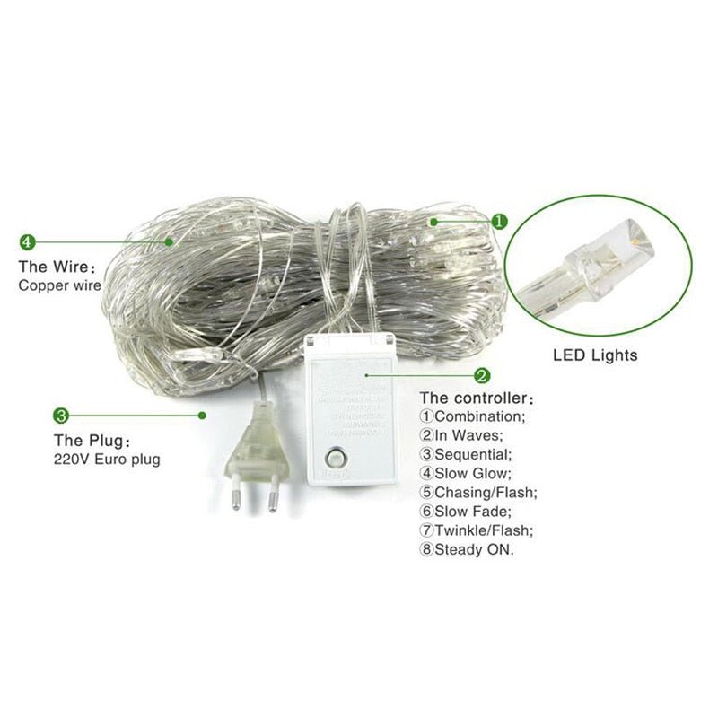 Outdoor Christmas LED String Lights - Cake Pops Parties