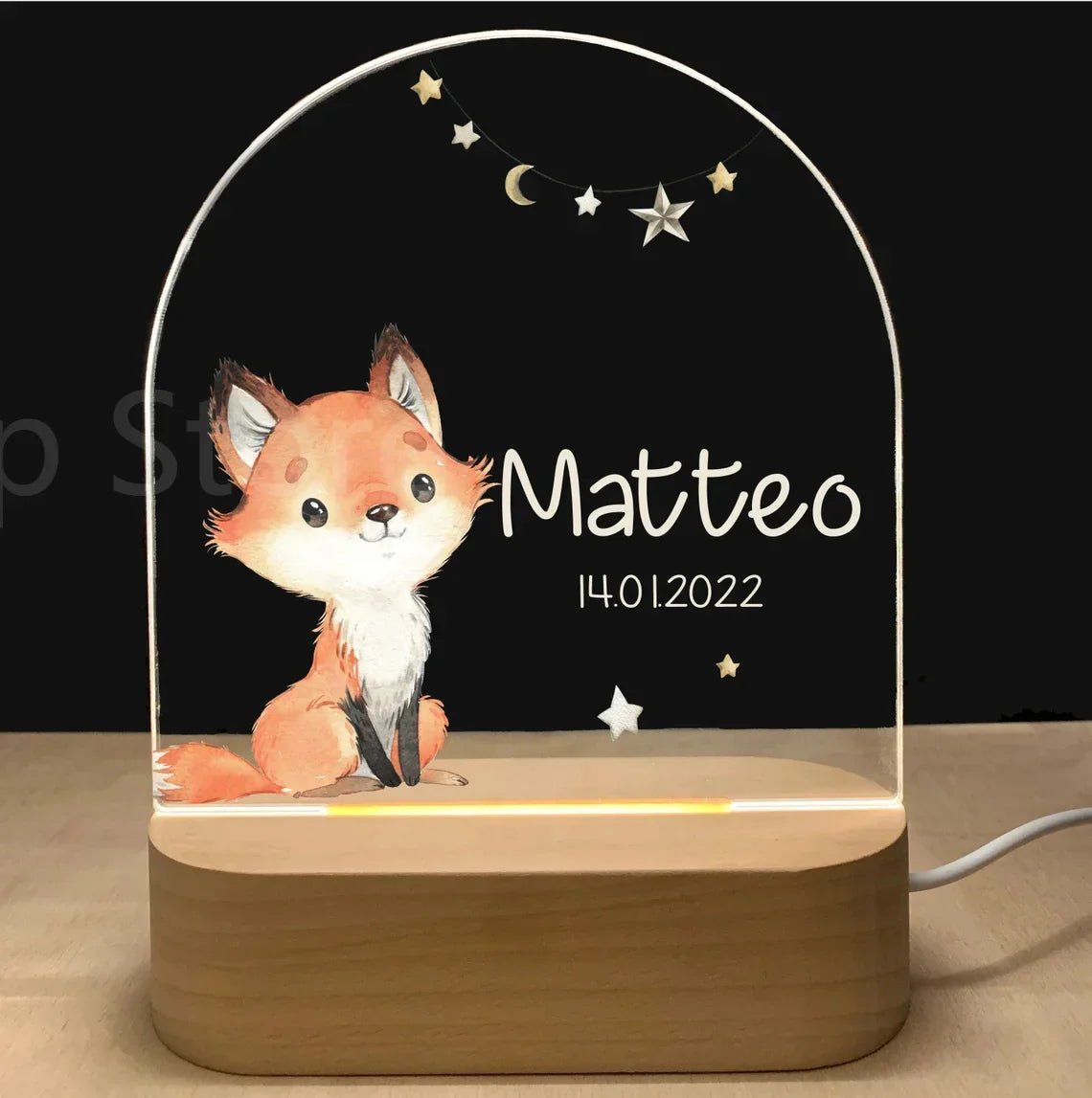 Personalized Baby Elephant Lion Night Light - Cake Pops Parties