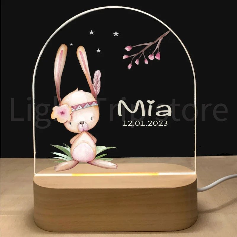 Personalized Baby Elephant Lion Night Light - Cake Pops Parties
