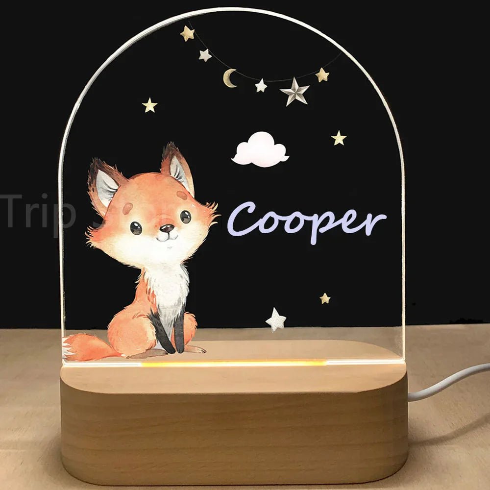 Personalized Baby Elephant Lion Night Light - Cake Pops Parties