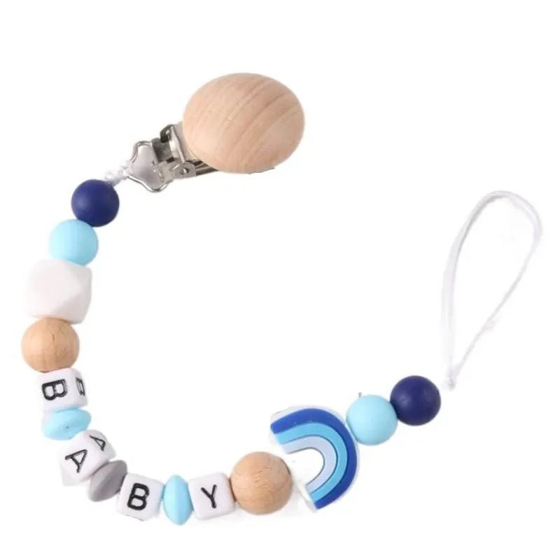 Personalized Baby Pacifier Clip Dinosaur Teether - Cake Pops Parties