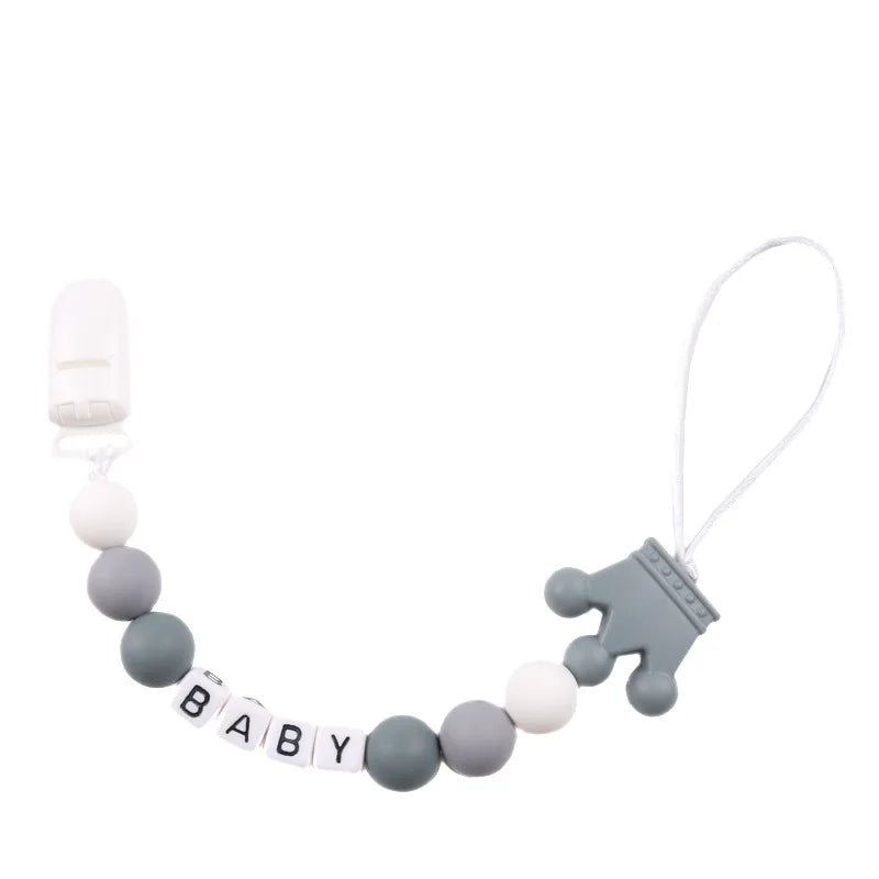 Personalized Baby Pacifier Clip Dinosaur Teether - Cake Pops Parties
