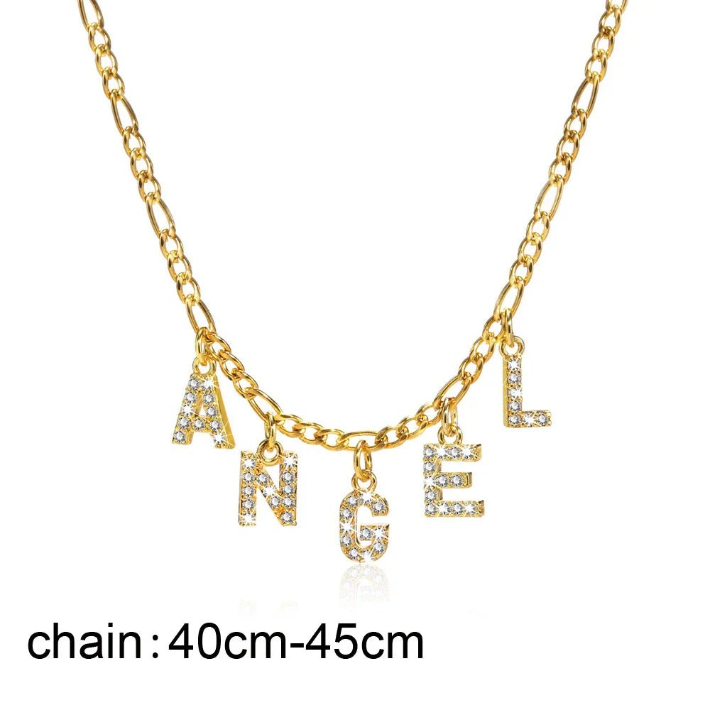 Personalized Letter Name Necklace Stainless Steel - Cake Pops Parties