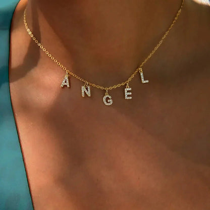 Personalized Letter Name Necklace Stainless Steel - Cake Pops Parties