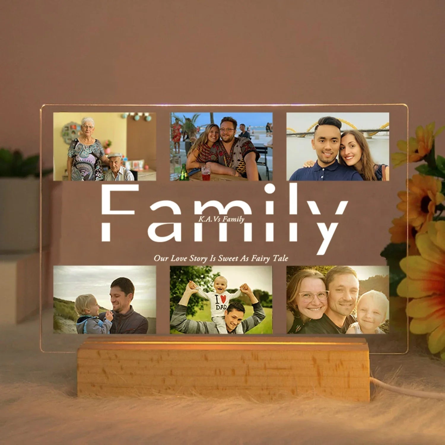Personalized Multi - Photo Night Light - Cake Pops Parties