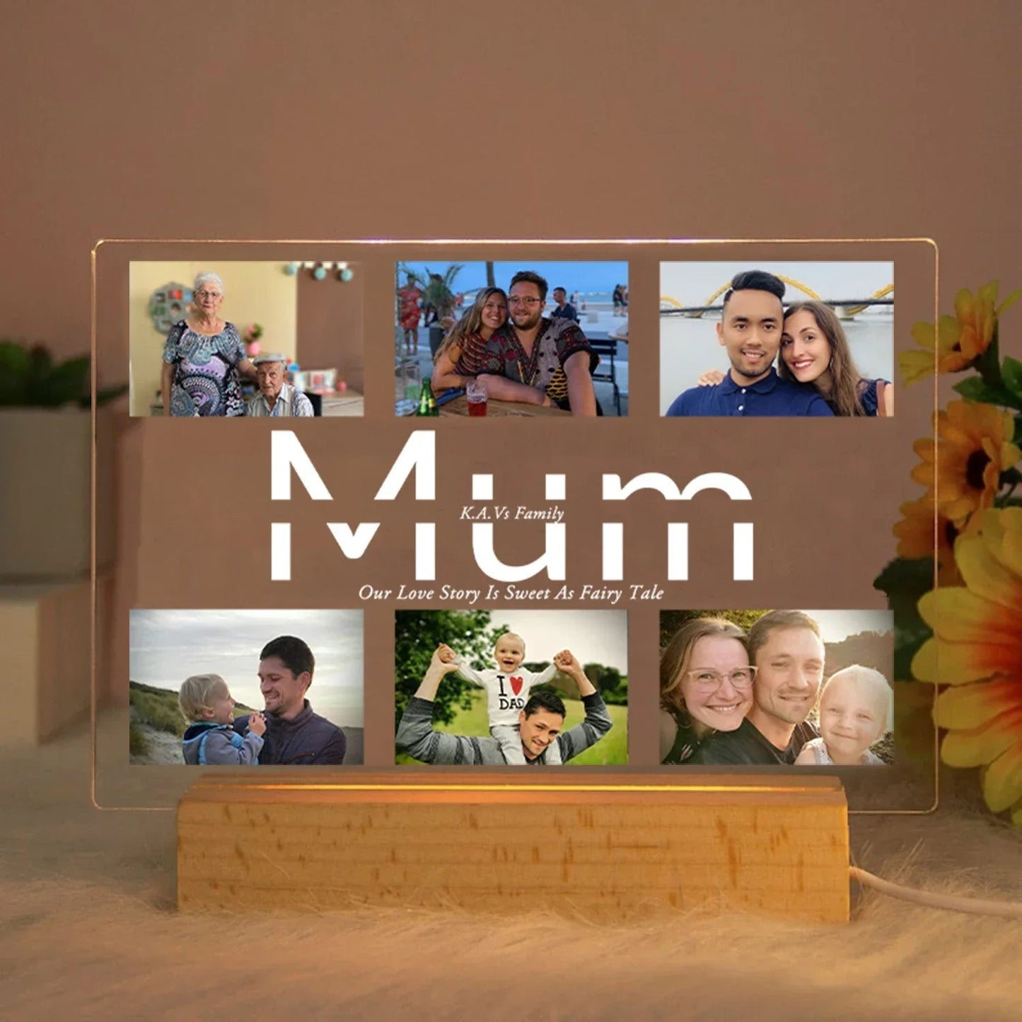Personalized Multi - Photo Night Light - Cake Pops Parties