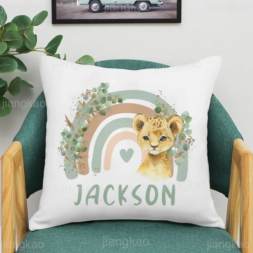 Personalized Rainbow Animal Pillow Case - Cake Pops Parties