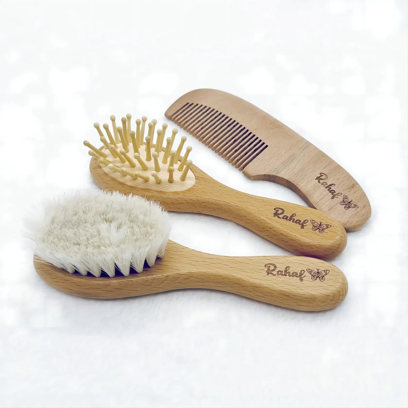 Personalized Wooden Baby Brush - Custom Name - Cake Pops Parties