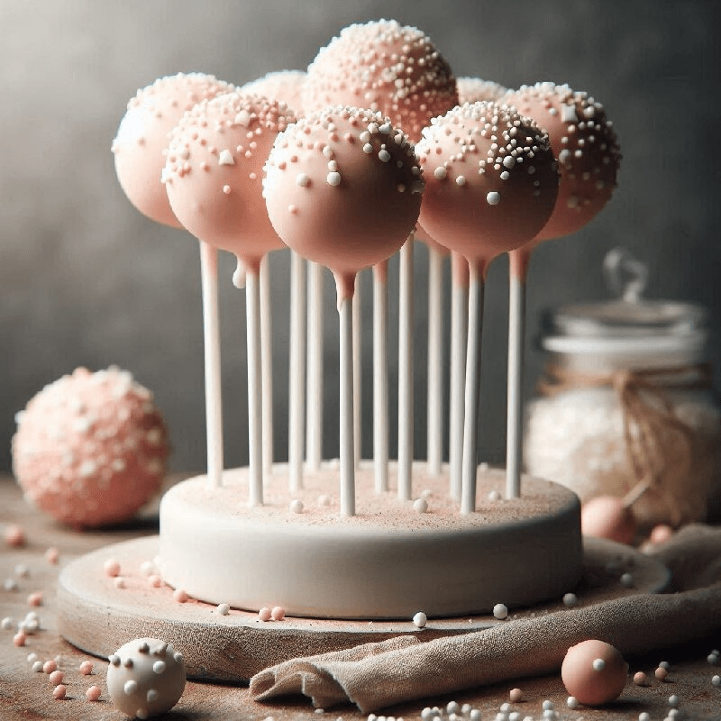 Pink Cake Pops for baby, bridal showers, birthday gifts - Cake Pops Parties