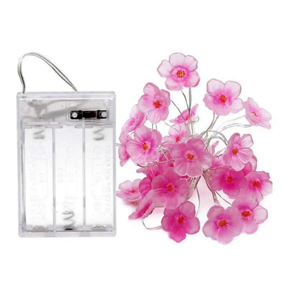 Pink Cherry Blossom Fairy String Lights - Battery Powered - Cake Pops Parties