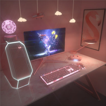 Pink Mechanical Keyboard & Mouse Set - Cake Pops Parties