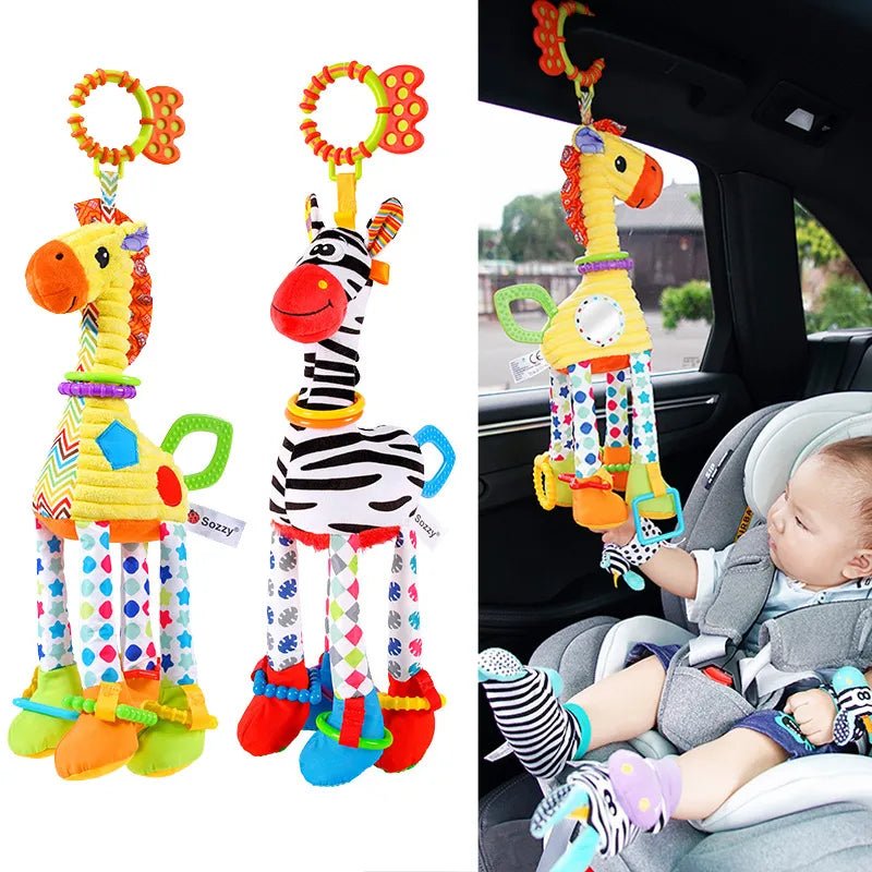 Plush Giraffe Zebra Handbell Rattles for Babies - Cake Pops Parties