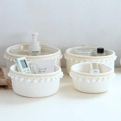 Portable Woven Storage Basket Organizer - Cake Pops Parties