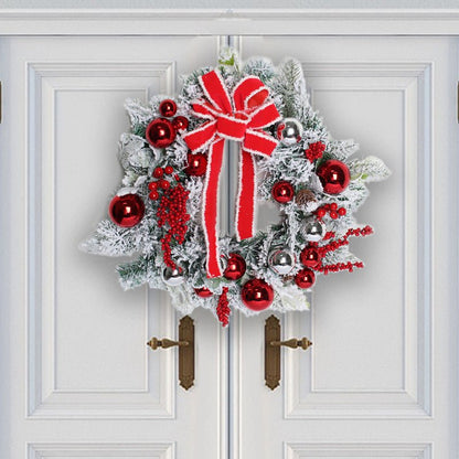 Premium Red Flocking Christmas Wreath - Cake Pops Parties