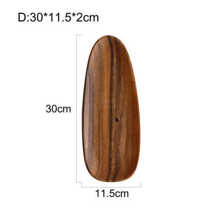 Premium Solid Wood Oval Plate Set - Cake Pops Parties