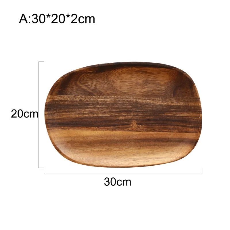 Premium Solid Wood Oval Plate Set - Cake Pops Parties
