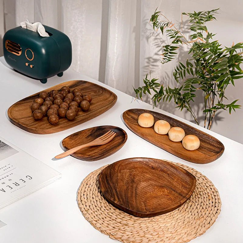 Premium Solid Wood Oval Plate Set - Cake Pops Parties