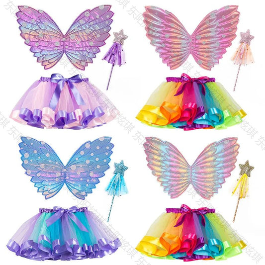 Princess Butterfly Wings & Flower Fairy Skirt Set - Cake Pops Parties