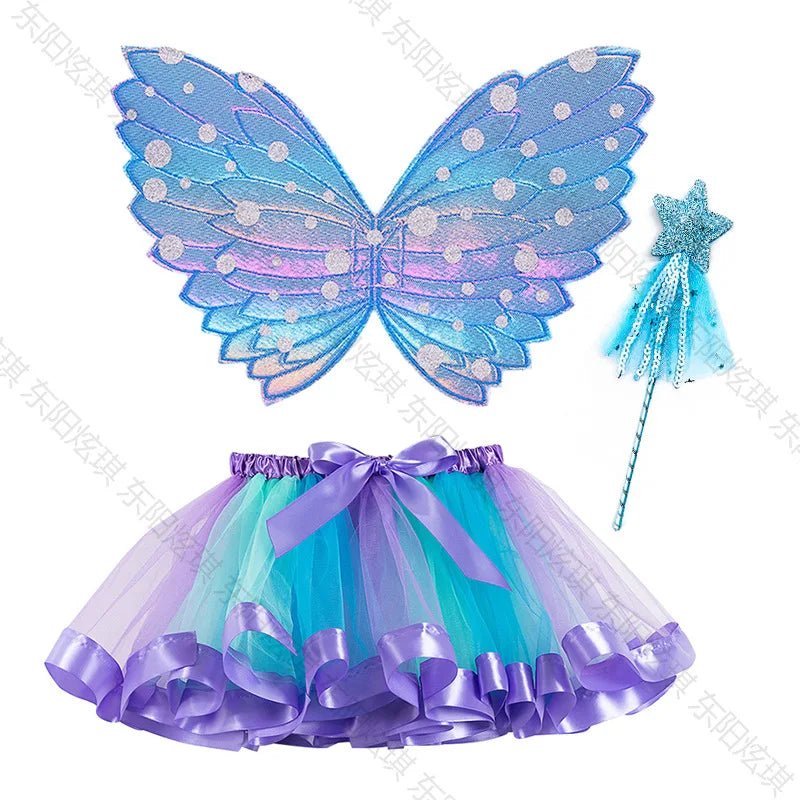 Princess Butterfly Wings & Flower Fairy Skirt Set - Cake Pops Parties