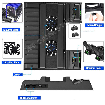 PS4 Cooling Fan Stand & Dual Controller Charger - Cake Pops Parties