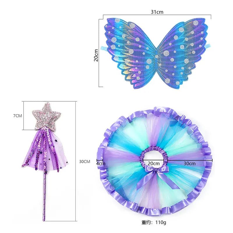 Rainbow Fairy Wings Set for Baby Girls - Cake Pops Parties